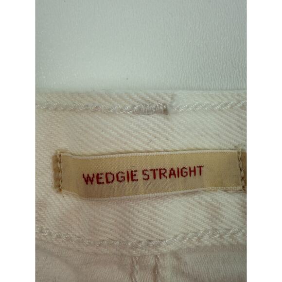 Levi's Premium Women Wedgie Straight Fit High Rise Jeans 27x28 White NWT - Picture 5 of 13